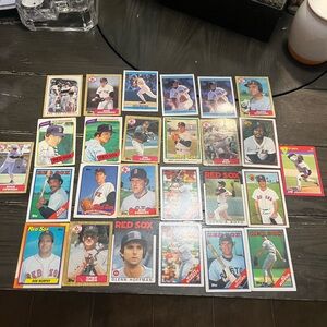 Red Sox Baseball Cards Lot Of 26